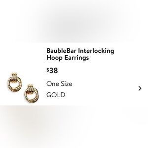 BaubleBar Gold Interlocking Hoop Earrings
